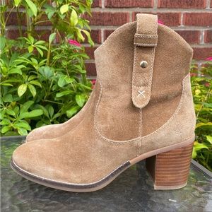 Hush Puppies Hannah Tan Suede Mid Boot, Wide